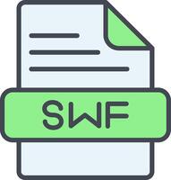 icono de vector de swf