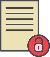 Unlock Documents Vector Icon