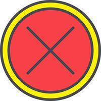 Do Not Cross Vector Icon