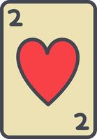 Hearts Card Vector Icon