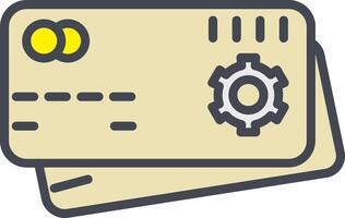 icono de vector de configuración de pago