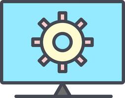 Computer Settings Vector Icon