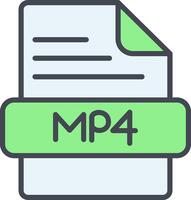 icono de vector de mp4