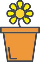 Flower Pot Vector Icon