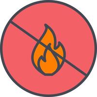 Danger of Flame Vector Icon