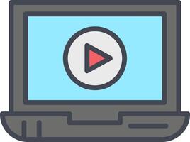 Video Screening Vector Icon