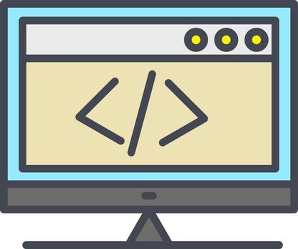 HTML Coding Vector Icon
