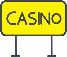 Casino Sign Vector Icon