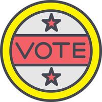 Vote Sticker Vector Icon