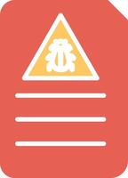 Bug Document Vector Icon