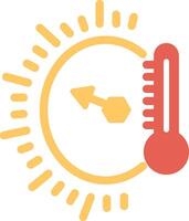 icono de vector de indicador de temperatura