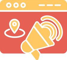 Location Web Advertising Vector Icon