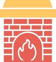 icono de vector de chimenea