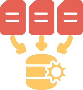 icono de vector de procesamiento de datos