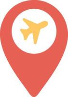 Airport Location Vector Icon