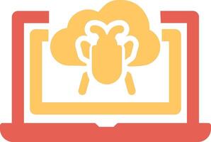 Bug Cloud Vector Icon