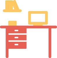 Office Desk Vector Icon