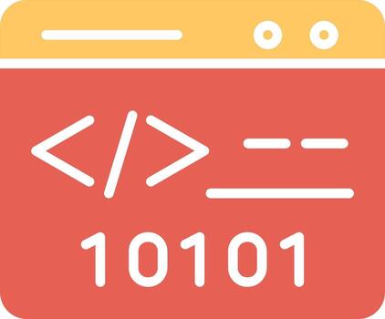 Binary Website Vector Icon