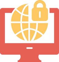 icono de vector de seguridad de internet