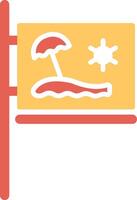 Beach Sign Vector Icon