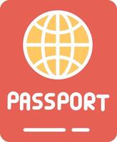 icono de vector de pasaporte