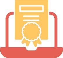 Online Certificate Vector Icon