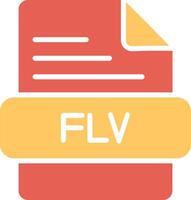 icono de vector de flv