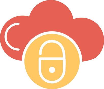 Secure Cloud Vector Icon