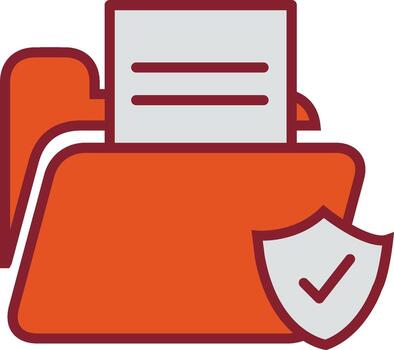 proteger carpeta vector icono