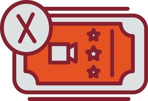 Cancel Ticket Vector Icon