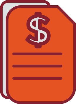 Dollar Document Vector Icon