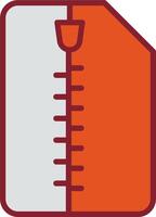 Zipped Document Vector Icon