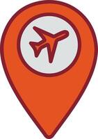 Airport Location Vector Icon