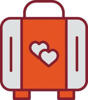 Lover Suitcase Vector Icon