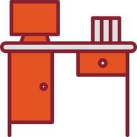 icono de vector de mesa de trabajo