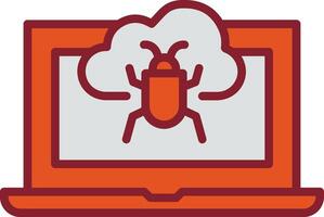 Bug Cloud Vector Icon