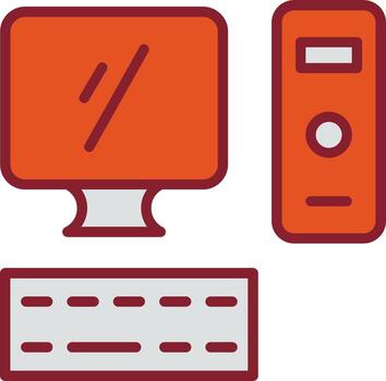 icono de vector de computadora