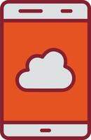 icono de vector de nube