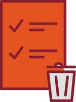 Trash List Vector Icon