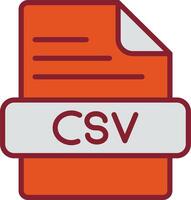 icono de vector csv