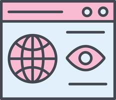 Web Visibility Vector Icon