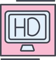 hd calidad vector icono