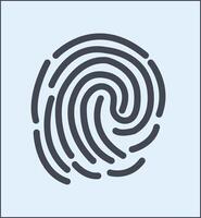 Fingerprint Lock Vector Icon