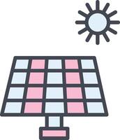 icono de vector de panel solar