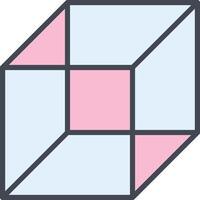 icono de vector de cubo