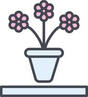 Flower Pot Vector Icon