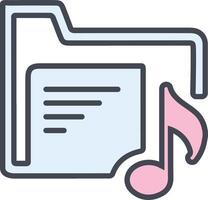 Music Folder Vector Icon