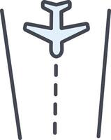 Plane on Runway Vector Icon