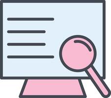 Computer Search Vector Icon