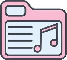 Music Folder Vector Icon